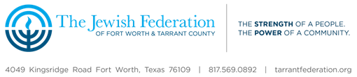 Logo for The Jewish Federation of Fort Worth & Tarrant County