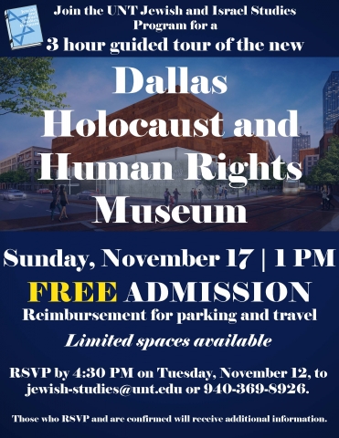 Holocaust museum flyer