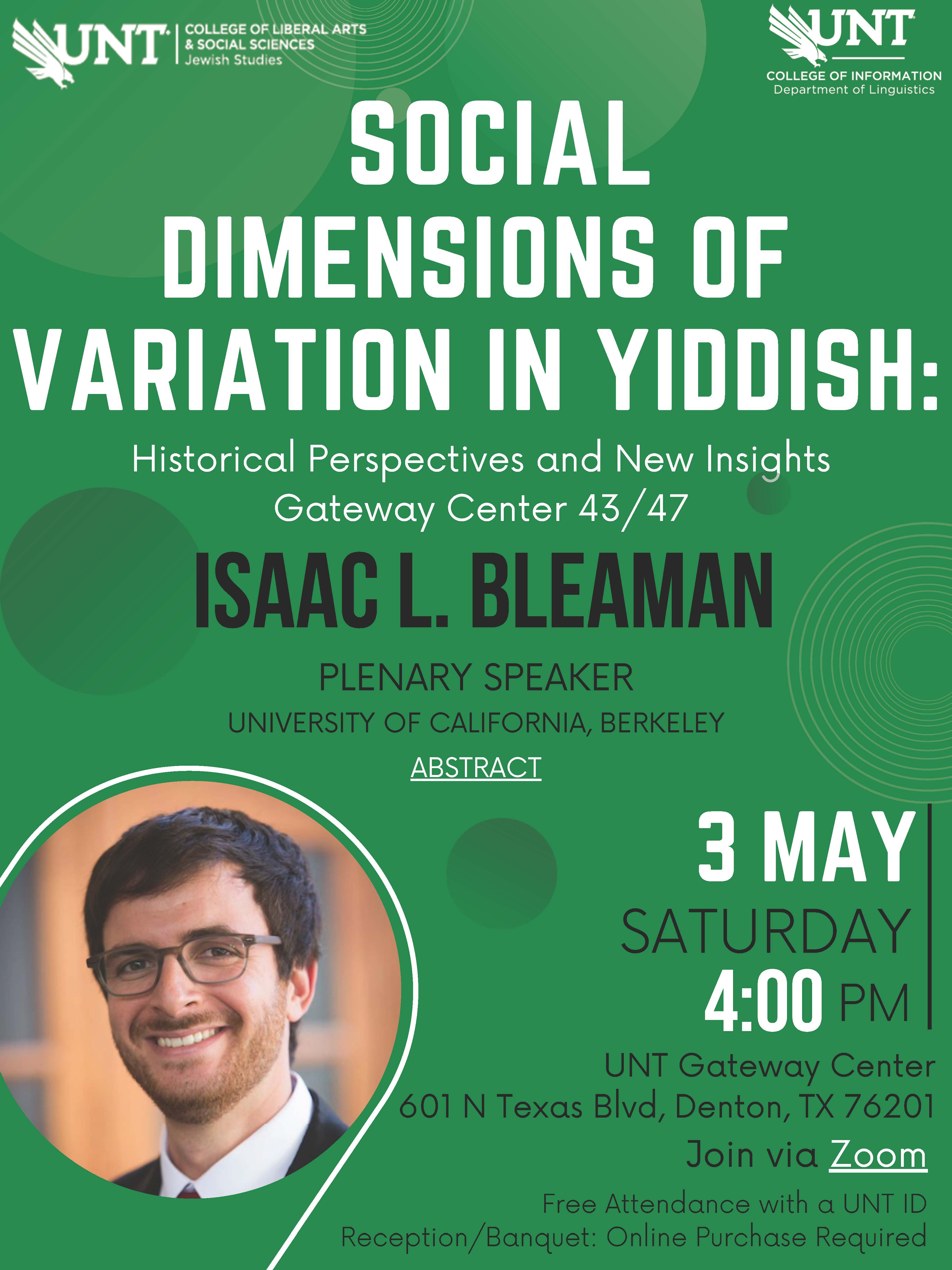 Social Dimensions of Variation in Yiddish - GLAC Keynote